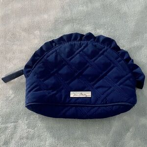 Vera Bradley Ruffle Navy Blue Cosmetic Bag